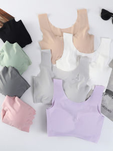 Ice Silk Tube Top Beauty Back Underwear Womens Broadband Vest Bottoming Tube Top Anti-Slip One-Piece Underwear Padded Bra