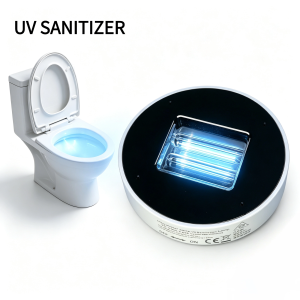 Smart Toilet UV Light UVC 254nm with Ozone Auto Lid-Activated Sanitizer Rechargeable 90Min 5S Delay for Bathroom
