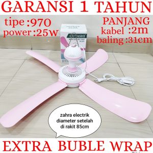 KIPAS ANGIN /KIPAS GANTUNG OUYASHI 20W-25W WARNA PINK
