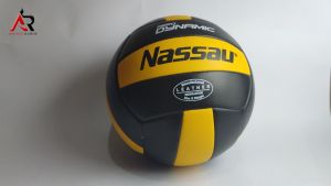 Bola Voli Volly Nassau Dynamic Pro Kuning Hitam Empuk Size 5 Dewasa Jahit Mesin