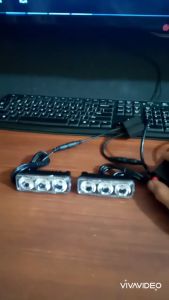 Strobo 3 Mata LED Biru Ion Mix Merah 2 Channel 6 Mode Nyala Kedip