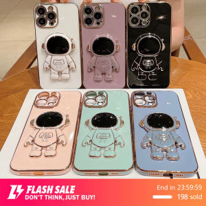 Ekcam Top OnSale 3D นักบินอวกาศพับขาตั้งผู้ถือสำหรับ iPhone ซึ่งเคสไอโฟน 14 13 12 11 Pro Max XR XS 7 8 Plus SE 2022ชูบกันกระเทค พับได ที่วางถึงที่วางตัว ชายแดนชูบ