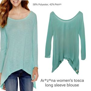 Ar*z*na womens long sleeve tosca blouse/blouse wanita long Sleeve/blouse wanita terbaru