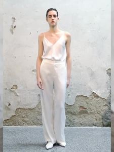 Summer White Beaded V-Neck Camisole