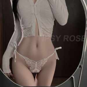 Ouyashis House ชุดชั้นในเอวต่ําปักลูกไม้เซ็กซี่พร้อมดีไซน์กลวงออกสําหรับผู้หญิง