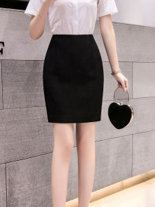 Professional Work Skirt Anti-Light Short Suit Skirt One Step Pleated Mini Skirt High Waist Polyester Fiber Office Lady Style