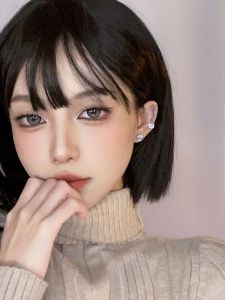 Digital Fashion Magnetic Diamond Ear Cuff Women No Piercing Unique Design Geometric Pattern Alloy Embedded Artificial Gem