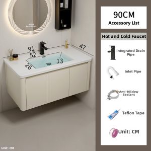 Space Aluminum Rounded Edge Wash Basin with Ceramic Bowl