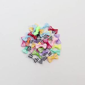 50-100Pcs 1.5x3cm Small Satin Ribbon Bows Striped Handwork Craft bow Wedding Party Sewing DIY Clothing Decorations Accessories