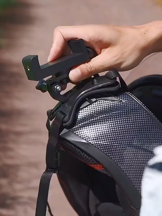 Motorcycle Helmet Phone Holder Strap Full Face Front Chin Mount for