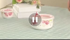 Bộ 3 Thố Sứ Có Nắp Silicon Cao Cấp - Chịu Nhiệt Cao - An Toàn - Tiện Lợi - Xinh Xắn. Đức Nhung Store