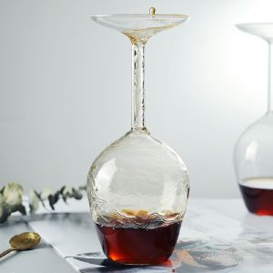 Inverted design Red wine glass Inverted goblet Upside down wine glass high borosilicate glass champagne glass
