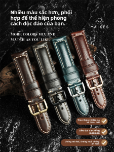 Maikes | Retro Genuine Leather Mens Watch Strap