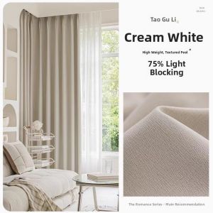High Shade Effect Curtains with Hooks Bedroom Use Full Light Blocking New Model 2025 No Punching Required Luxury Home Use
