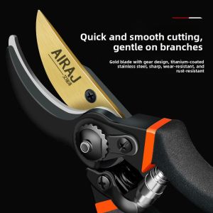 MONLEYTA | High Carbon Steel Garden Pruning Shears For Branches Cutting Fruit Trees Landscaping Home Flower Trimming Thick Branches