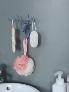 Móc treo đồ dán tường hình đầu hươu decor nhà cửa siêu sang chảnh Móc dán tường chịu lực treo vật dụng gia đình