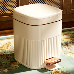Trash Can Household Kitchen Living Room Bathroom Bedroom Light Luxury Large Capacity ins Double Open with Cover Dust Basket