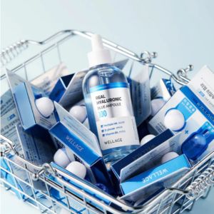 Tinh Chất Serum WELLAGE giúp da căng mọng ẩm mướt 75ml - Wellage Real Hyaluronic Blue Ampoule 100