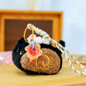 QIAOSHANG | Cute Swiss Roll Cat Plush Toy Keychain Decoration