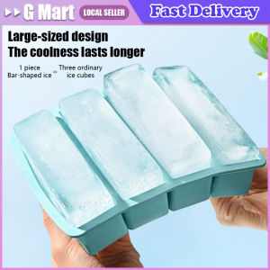 Silicone Ice Cube Tray Rectangular Mold BPA-Free Reusable Fast Freeze Easy Release for Cocktail Beer Coffee
