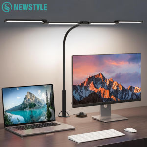 Đèn Bàn LED 24W Siêu Sáng Bảo Vệ Mắt Cổ Ngỗng Linh Hoạt Kẹp Đa Năng Điều Chỉnh Độ Sáng Không Cấp Độ Đèn Văn Phòng Đèn Kiến Trúc Sư Cho Màn Hình Máy Tính