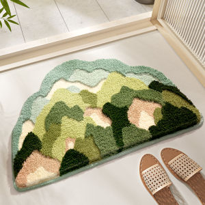 Dajiang (大江) | Absorbent Slip-resistant Bathroom Mat with Flocked Flower Design