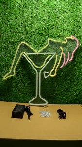 ป้ายไฟ LED รูปหน้าร้าน ตกแต่งบาร์ แบบเสียบปลั๊กไฟ ดีไซน์โมเดิร์น