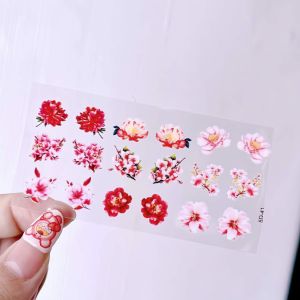 Sticker 5D dán full móng mẫu Tết bánh chưng dưa hấu hoa mai hoa đào mèo thần tài túi tiền siêu xinh