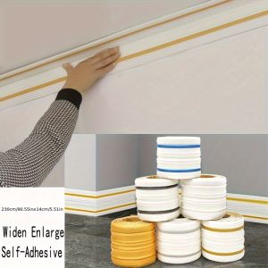230cm OversizeTop angle line Foam Wall Edge Strip Stickers folded half Self-Adhesive WaterproofBaseboardCornerWaistLineSticker