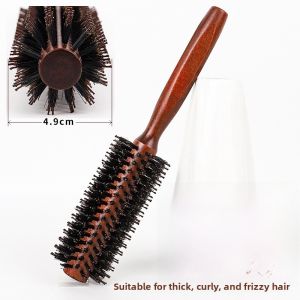 Professional Hair Styling round Brush Comb for Curly Hair Inner Clip Horsehair Hairdressing Tools Hairdressing Salon Special