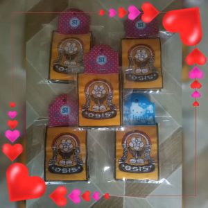 Bet/bed logo Osis SMP bordiran tebal untuk seragam bordir