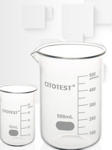 Thickened Borosilicate Glass Burn Cup with Scale High Temperature Resistance Acid And Base Resistance for Laboratory And Home Flower Watering