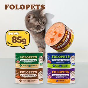 FOLOPETS Hypoallergenic Chicken & Tuna Wet Cat Food Can - 85g - Digestive & Urinary Health Support & Supplement Water