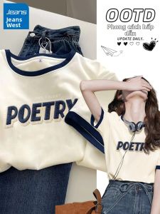 Jeanswest | Áo Thun Nữ Mới Phổ Biến Cotton Tay Ngắn Dáng Rộng Sang Trọng