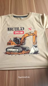 Baju Kaos Distro Anak Laki Laki Karakter Excavator Keren Import 1 - 10 Tahun - Hypelane Kids - DTF