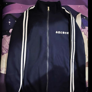 Áo Khoác Dài Tay Có Khóa Kéo Dễ Thương Áo Len Cardigan Cổ Đứng Họa Tiết Sọc Phong Cách Nhật Bản Y2K Cho Bé Gái Mùa Thu Đông