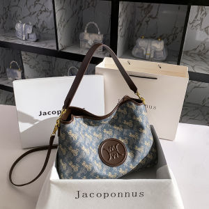 Jacoponnus Soft Leather Tote Bag Womens Commuter Crossbody Bag Large Capacity High Quality Texture 2025 New Style