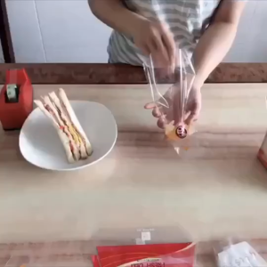 100pcs Kemasan Sandwich Segitiga 5.5/6.5cm Plastik Roti Sandwich Kotak Sandwich