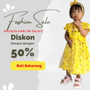 Baju Dress Gaun Pesta Anak Perempuan Terbaru Kekinian Usia 1 2 3 4 5 Tahun Murah
