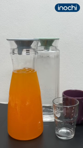 Inochi Yama 1.2L BPA-Free Plastic Water Jug Dispenser | Compact Water Pitcher for Home Fridge & Office