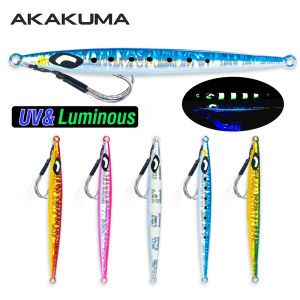 1pc Metal Jig Fishing Lure 30g-90g Luminous Crescent Eye Sinking Bait Artificial Hard Bait for Tenggiri Barracuda Sea Fishing