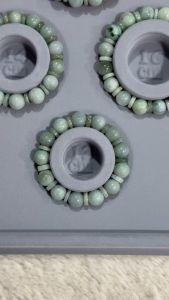 สร้อยแขน สร้อยข้อมือ กำไลแขน กำไลข้อมือ ประดับ หัอยจี้นํ้าเต้า จี้หัวใจ ลูกปัดหยก 9 - 10 มิล ขนาดไซส์ 13 - 20 เซนติเมตร