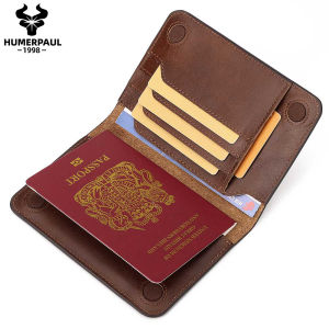 Genuine Leather Passport Holder Cover Wallet Travel Essentials RFID Credit Card Holder Men Women International Travel Accessorie