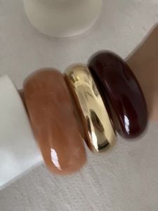Ingemark | Ingemark 2025 Trendy Irregular Thick Resin Bangle Bracelets for Women Vintage Unique Wide Cuff Bracelet Party Beach Jewelry
