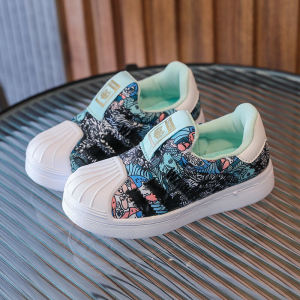 Bad Duck Shell Head Kids Sneakers Soft Bottom Easy on off Sports Shoes for Boys Girls Babies Breathable Comfortable All Season