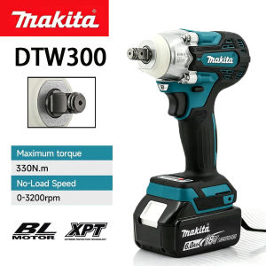 Makita | Makita DTW300 18V Brushless Impact Wrench 1/2" 330N.m Fastening Torque Twin LED 4-Speed Cordless Power Tool for Auto Repair