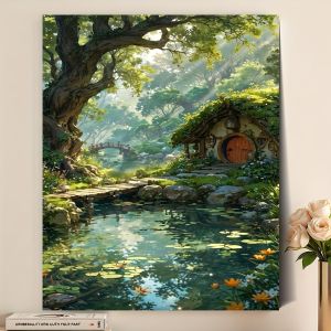 40x50cm Paint By Numbers Handpainted Canvas Painting Y Forest Style Cottag Painting By Numbers for Adults Home Decor