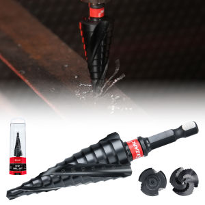 EZARC Step Drill Bit 3/16"-7/8" M35 Cobalt AlTiN Coating Drilling Tool 1/4" Hex Shank for Stainless Steel Aluminum Plastic