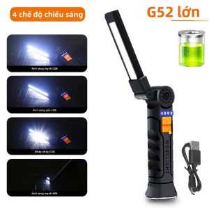 Đèn Pin LED COB Đa Chức Năng Sạc USB Di Động Có Nam Châm Dùng Cho Sửa Chữa Khẩn Cấp Cắm Trại Đèn Lồng