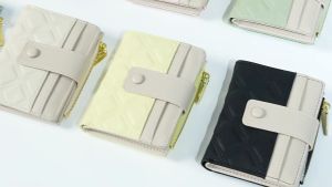 🇲🇾Ladies Plain Wallet Large Capacity Storage Card Holders Simple PU Leather With Card Slot Coin Purse Women Dompet 钱包